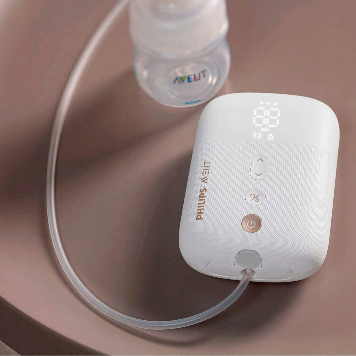 PHILIPS AVENT SCF396/31 LAKTATOR elektryczny z akcesoriami – różowy, elektryczny laktator z butelką.
