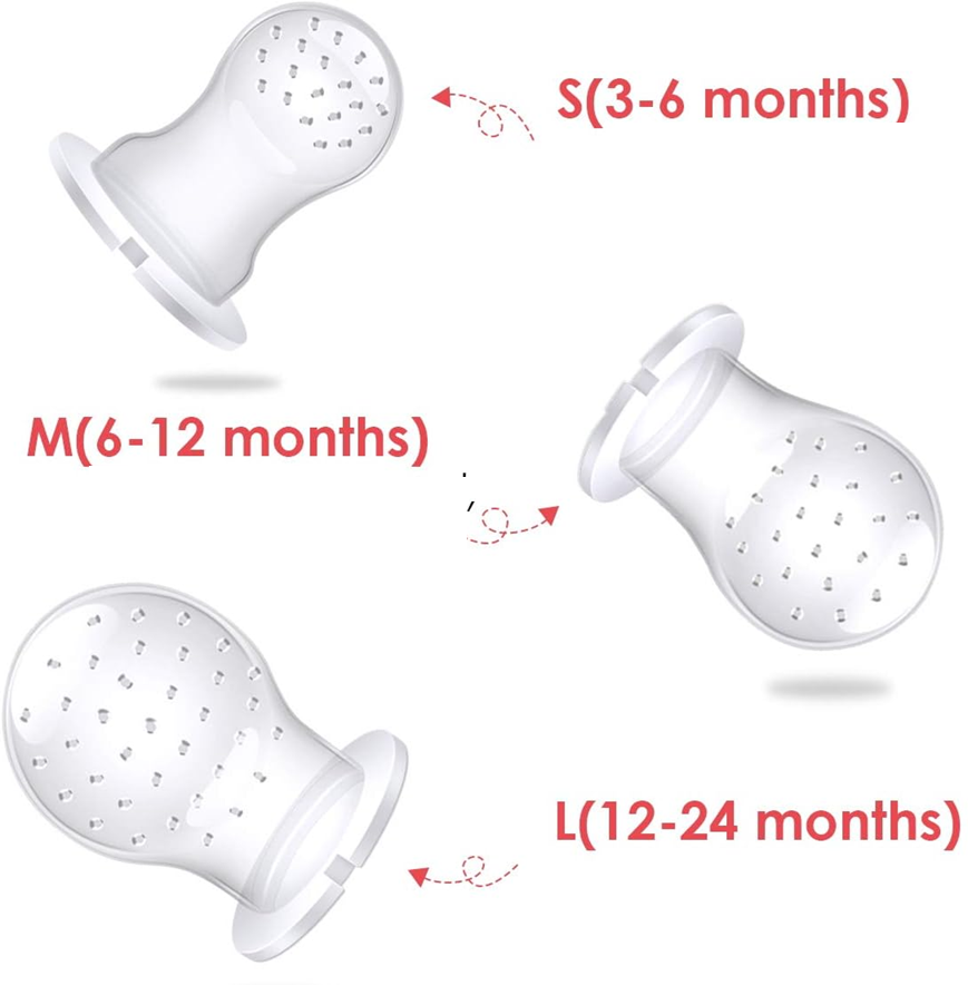 NORDHAIN dispensador de chupete para frutas para bebés 3-12 meses 2 unidades 6 boquillas