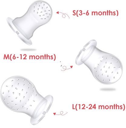 NORDHAIN dispensador de chupete para frutas para bebés 3-12 meses 2 unidades 6 boquillas