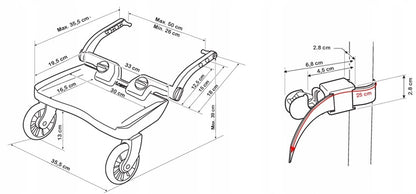 LASCAL Buggy Board Mini UNIVERSAL MITFAHRBRETT 22kg