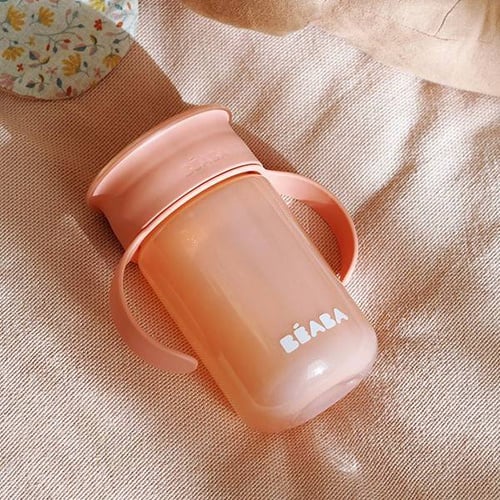Copo de treino 360° Béaba pink 340 ml 12m+