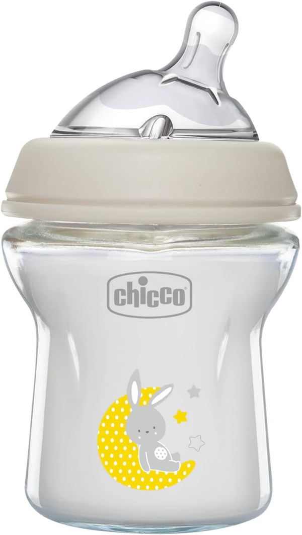 CHICCO Biberón de vidrio NaturalFeeling 150 ml 0+ flujo lento