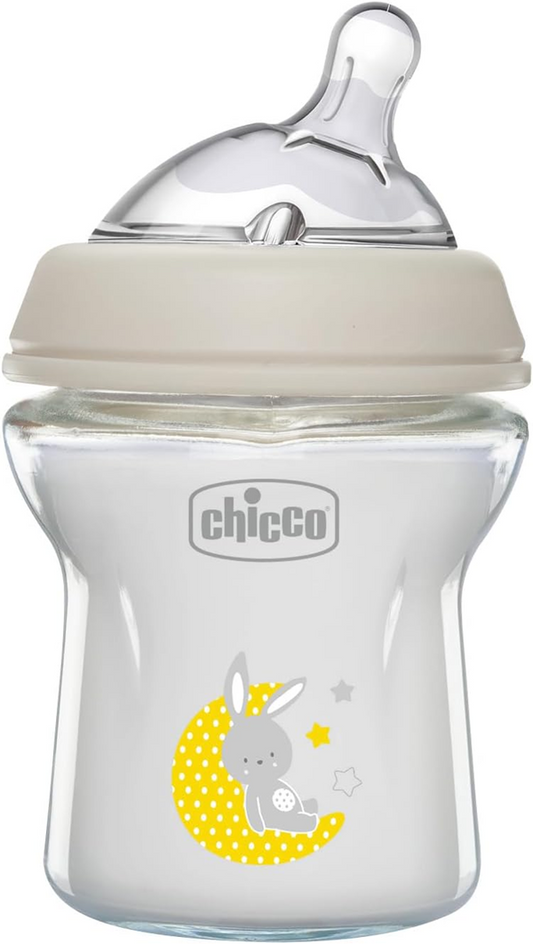 CHICCO NaturalFeeling sticlă din sticlă 150 ml 0+ flux lent