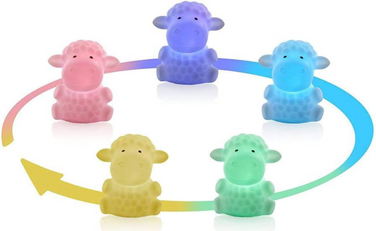 MINILAND Night Sheep nočna LED-lučka s 5 barvami 12,5 cm