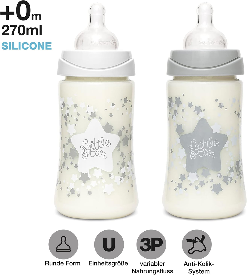 SUAVINEX Mi Primer Set set de inicio de biberones + chupete 5 piezas 0m+