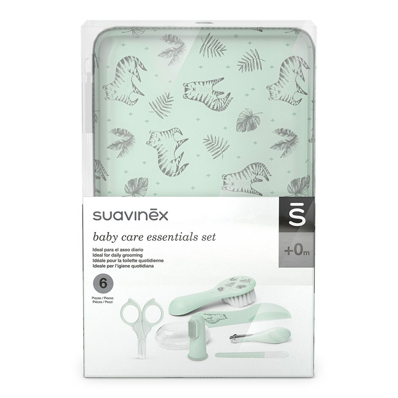 SUAVINEX set de cuidado del bebé de 6 piezas + estuche TIGRE