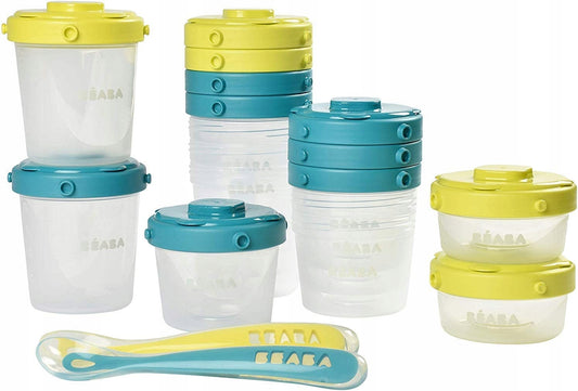 BEABA contenitori CLIP per alimenti 2x60, 4x120, 6x200
