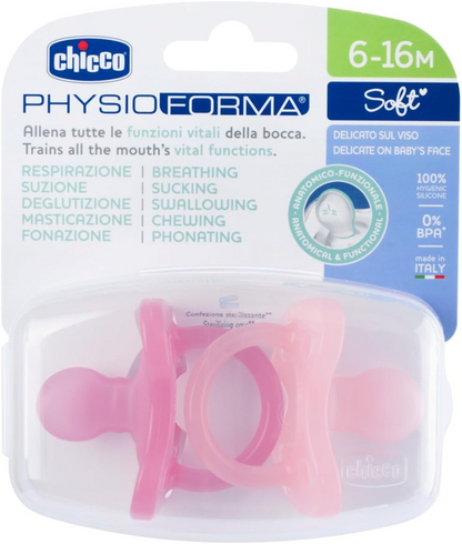 CHICCO PhysioForma SOFT chupete x2 6-16m para bebés