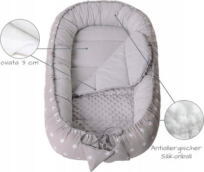 MEDIPARTNERS Baby-Kokon, Nestchen 90 x 50 + Minky-Einlage