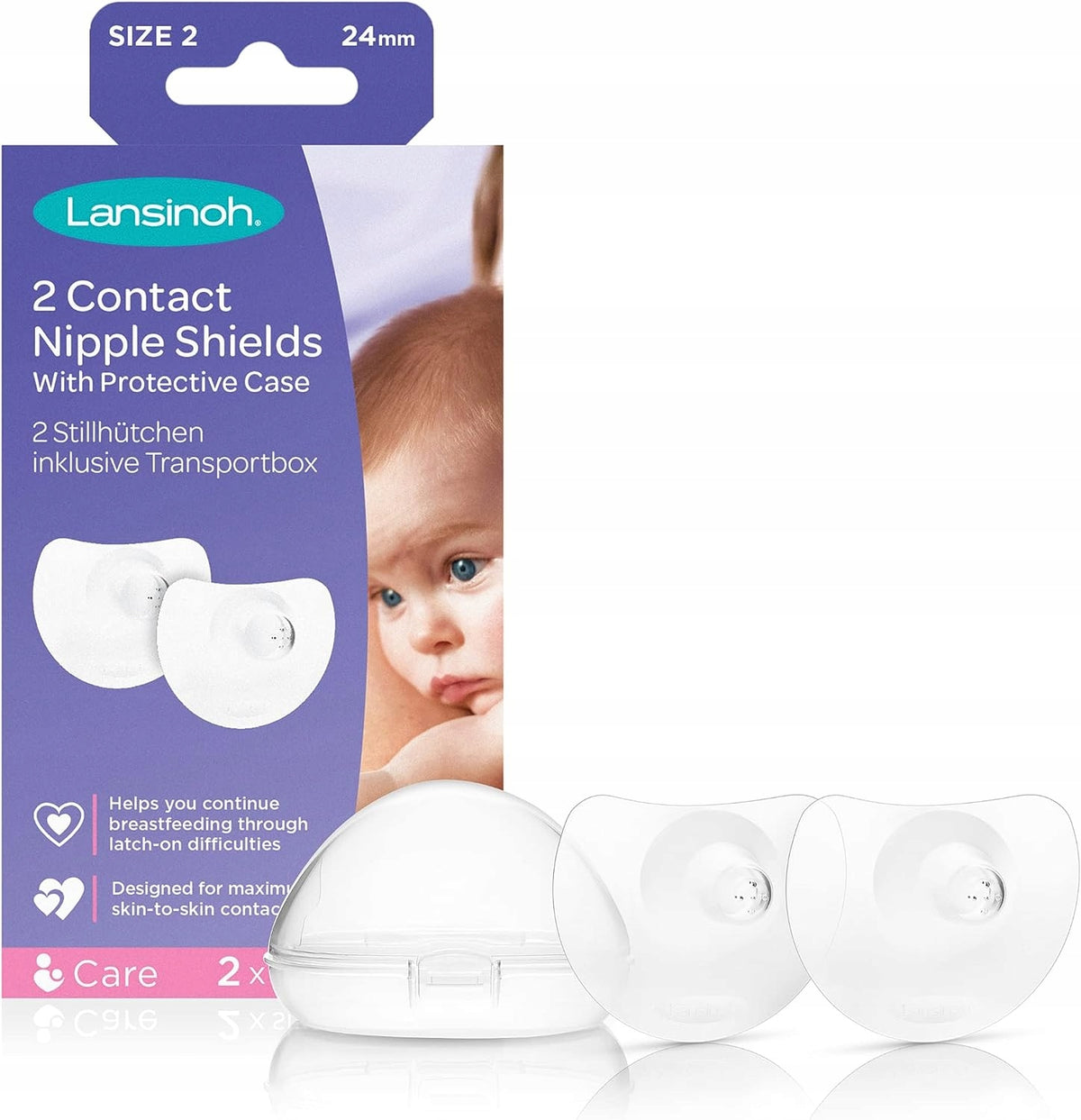 LANSINOH nástavce ochranné na bradavky veľ. 2 24mm
