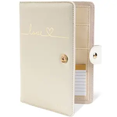 TWIVEE Love funda para tarjeta de embarazo de piel sintética 15,5 x 21 cm