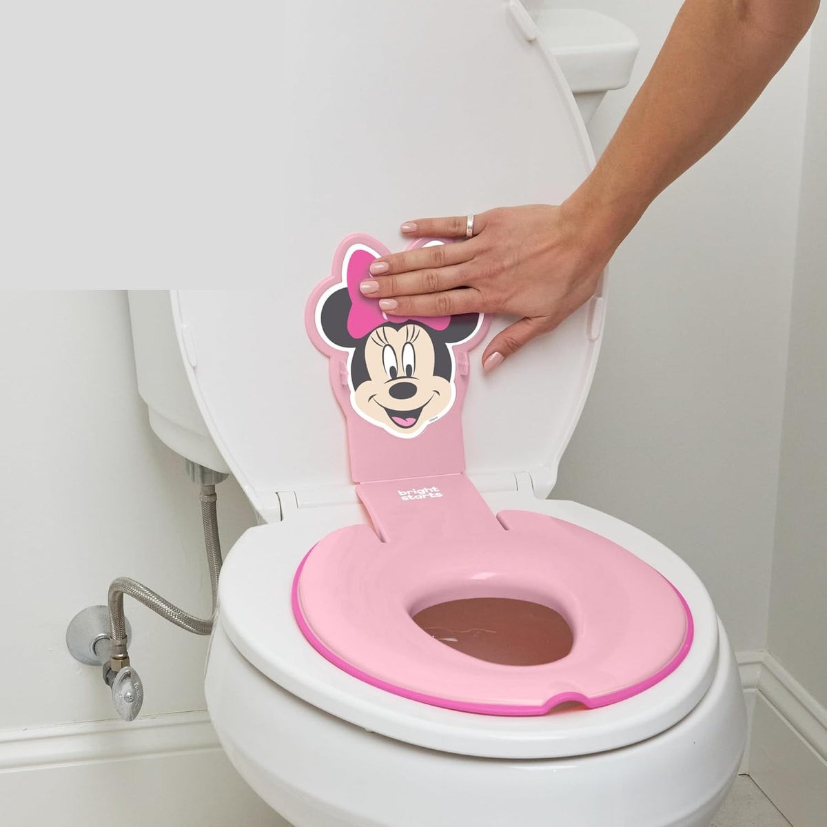 BRIGHT STARTS Flip & Sit nastavek za straniščno školjko 18 m+ 23 kg DISNEY MINNIE
