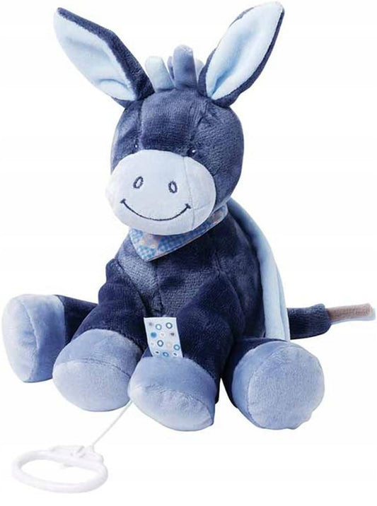 NATTOU плюшена играчка за гушкане с музикална кутия La-Le-Lu МАГАРЕНЦЕ ALEX 18 cm