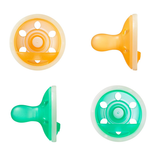 TOMMEE TIPPEE Breast Like πιπίλα x4 0-6 μηνών ΦΩΤΙΖΕΙ ΣΤΟ ΣΚΟΤΑΔΙ