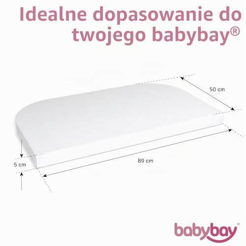 BABYBAY Deluxe Organic prostěradlo 89x50 cm bílé