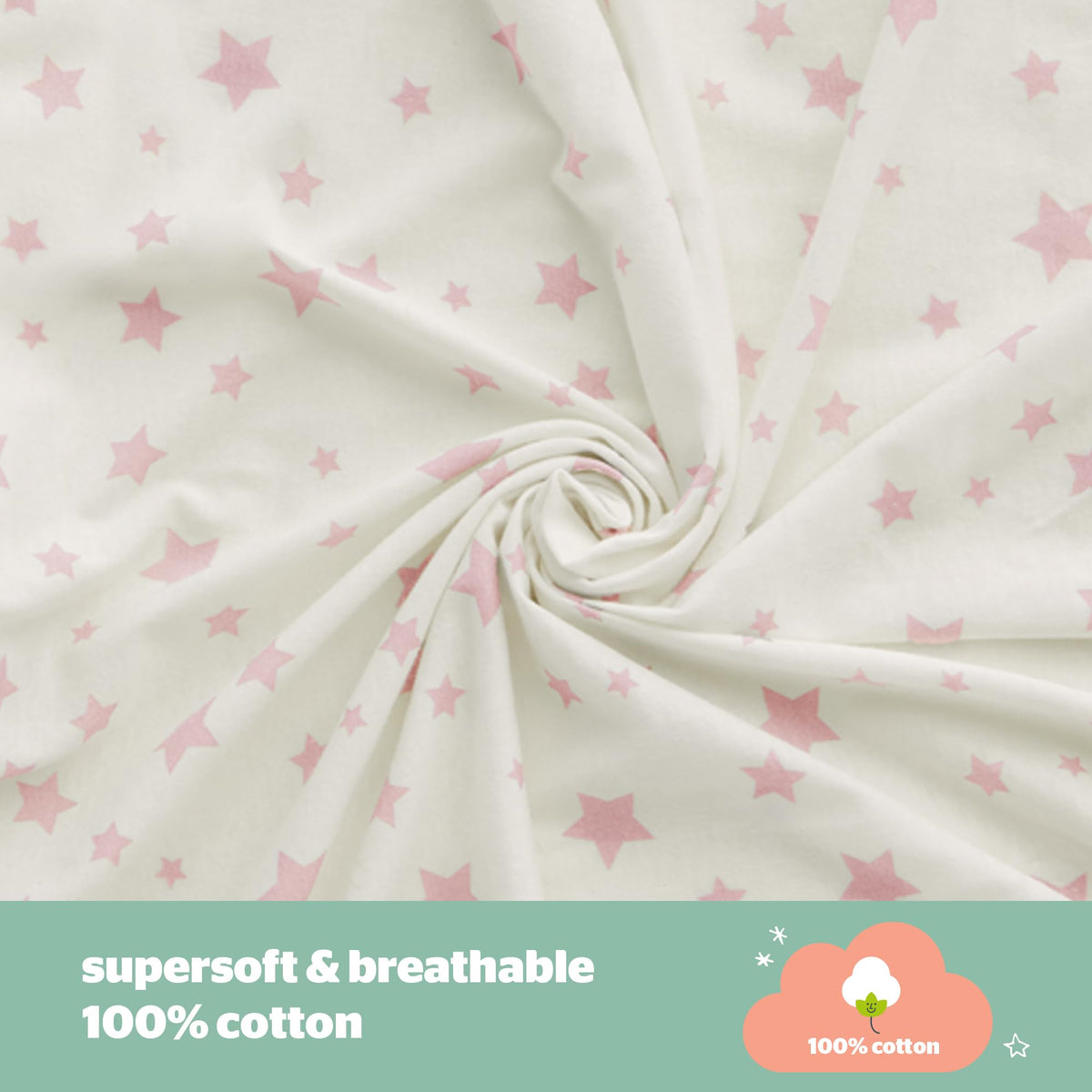 ITALBABY σετ σεντόνια 3 τεμαχίων 60x130 / 40x60 / 115x173