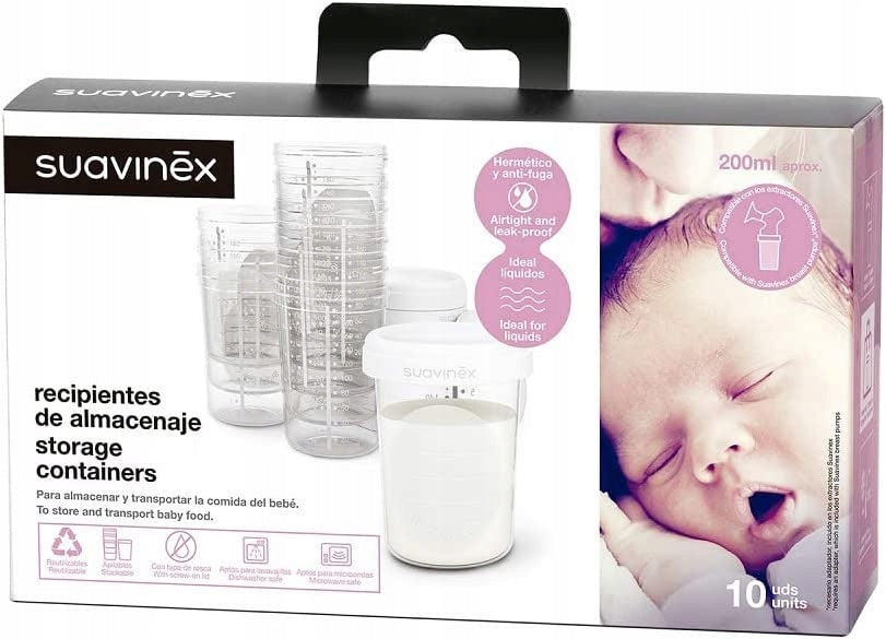 SUAVINEX nádoby na skladovanie 10 x 200 ml
