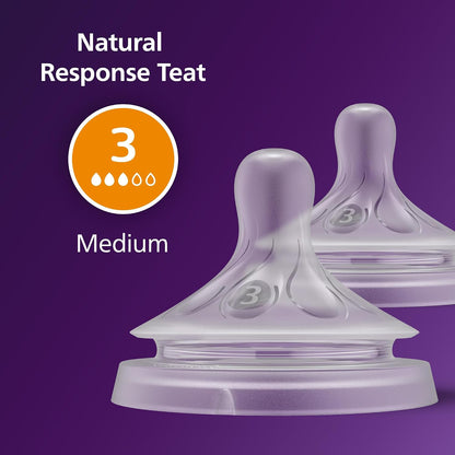 Philips Avent Natural Response nastavek za stekleničko (3) 1m+ x2