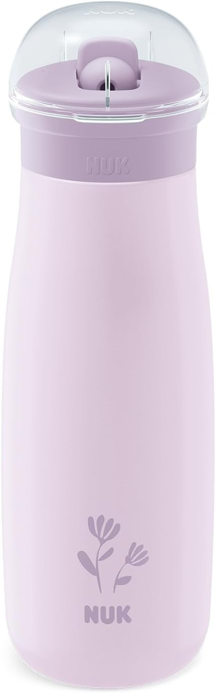 NUK Mini-Me Flip botella de acero con pajita y boquilla 500 ml 12 m+