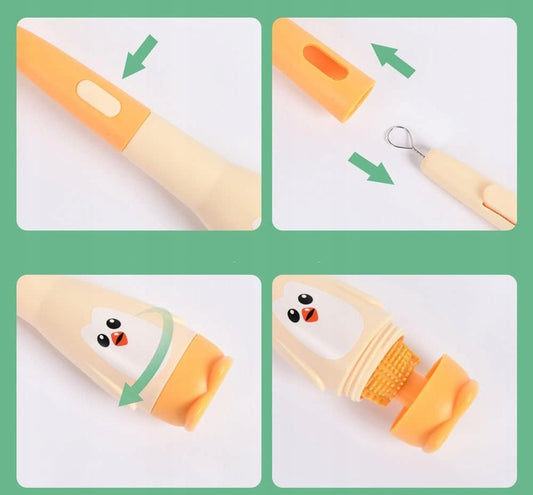 VICLOON 3 in 1 spazzole in silicone per la pulizia di biberon, tettarelle e cannucce 28cm
