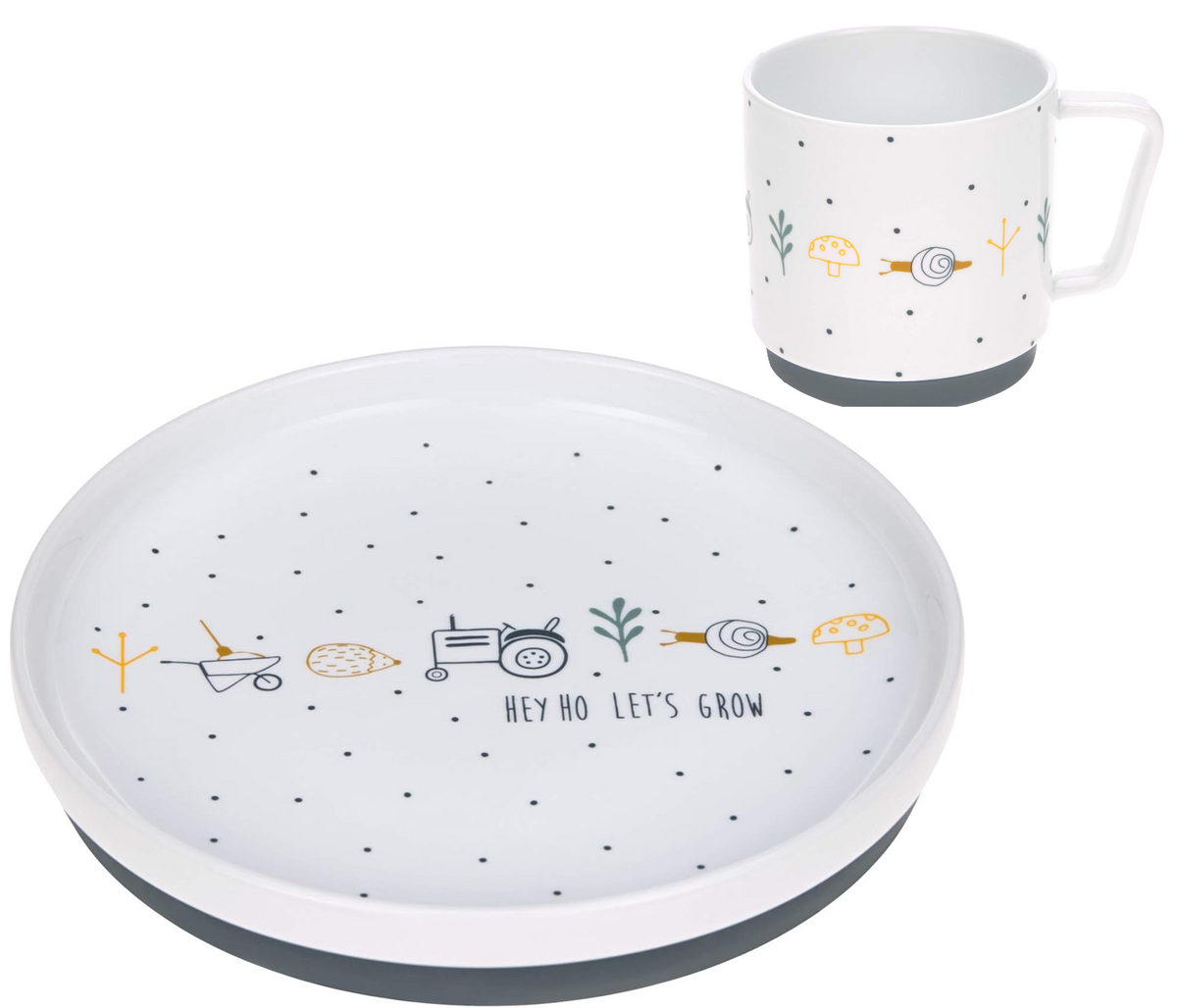 LASSIG Garden Explorer set de vajilla de porcelana de 2 piezas para niños