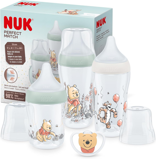 NUK Perfect Match startovací sada láhev + dudlík Winnie The Pooh